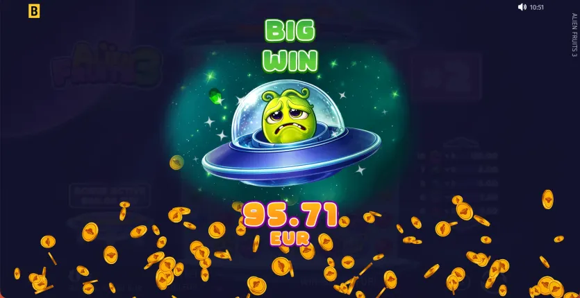 에일리언 프루츠 3 빅 윈 화면